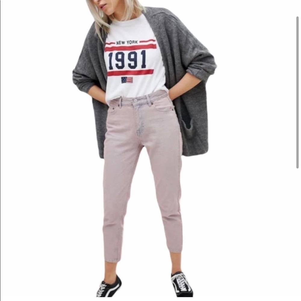 💜PULL&BEAR Lavender Mom Jeans💜 EUR 36